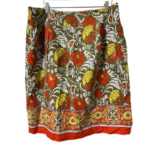 Cato women’s floral linen skirt, size 16w - Picture 1 of 10